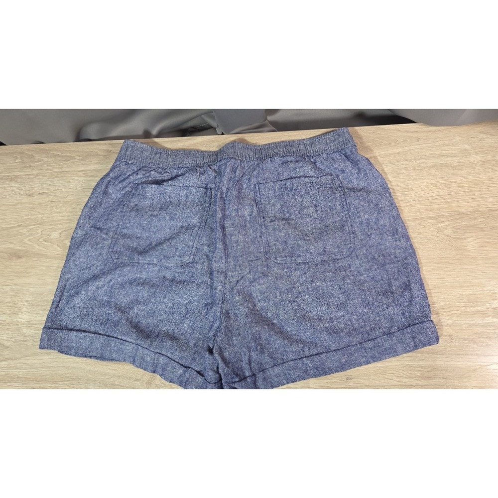 Old Navy Shorts Linen Blend High-Rise Hidden Drawstring Womens Large - Picture 2 of 8